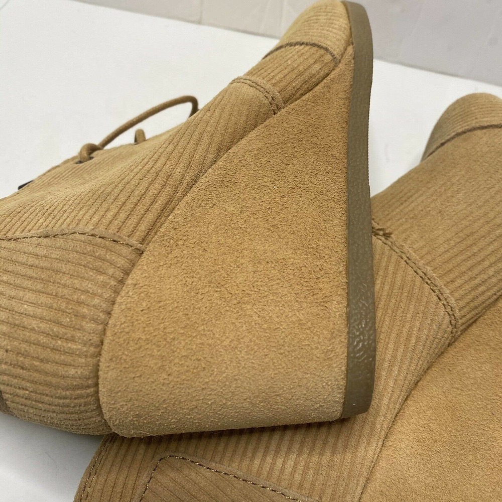 Toms Desert Wedge Womens Size 7 Tan Camel Suede Ankle Booties - Picture 8 of 9